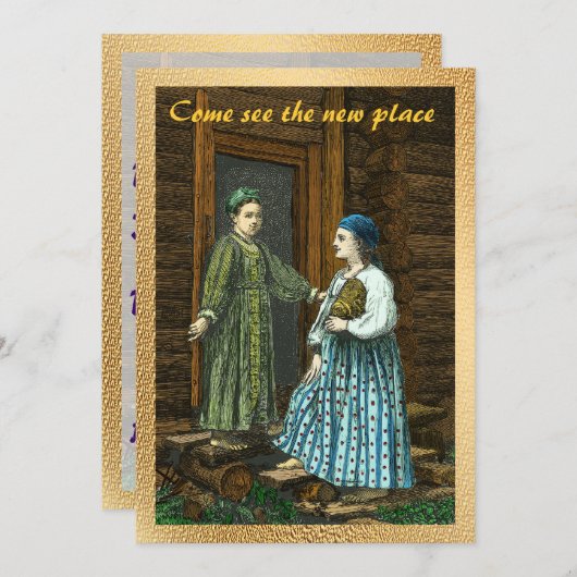  uitnodiging voor huisverwarming (Voorkant / Achterkant)