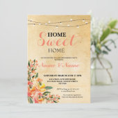 Uitnodiging voor huisverwarming thuis (Staand voorkant)