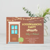 Uitnodiging voor huisverwarming van deuren (Staand voorkant)