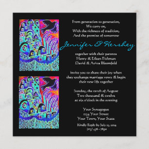 Uitnodiging voor huwelijk - Dove of Peace Ebony (v