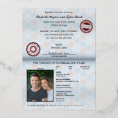 Uitnodiging voor huwelijk met echt Folie embleem (Achterkant)