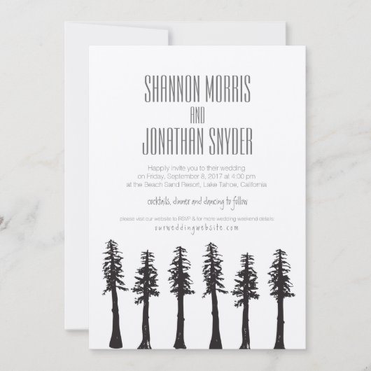 Uitnodiging voor Huwelijk onder de Reuzenbomen / B (Voorkant)