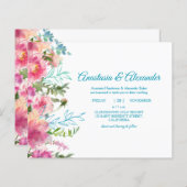 Uitnodiging voor huwelijksceremonie met budget. (Voorkant / Achterkant)