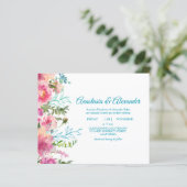 Uitnodiging voor huwelijksceremonie met budget. (Staand voorkant)