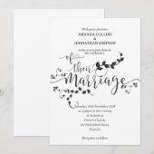 uitnodiging voor huwelijksfeest (Voorkant / Achterkant)