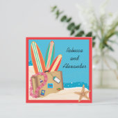 Uitnodiging voor huwelijksfeest na de bruiloft (Staand voorkant)