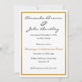 Uitnodiging voor huwelijksfeest na het huwelijk (Voorkant)