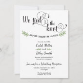 Uitnodiging voor Huwelijksfeest 'We Knoopte de Kno (Voorkant)