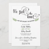 Uitnodiging voor Huwelijksfeest 'We Knoopte de Kno (Voorkant / Achterkant)