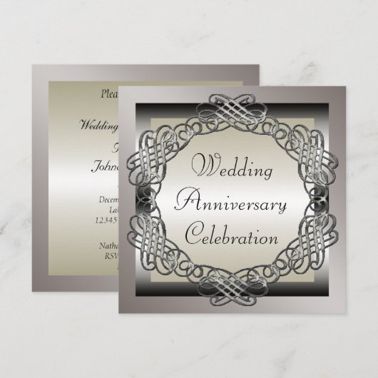 Uitnodiging voor huwelijksjubileum (Voorkant / Achterkant)