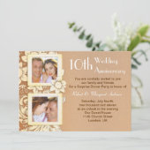 uitnodiging voor huwelijksjubileum met foto's (Staand voorkant)