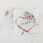 uitnodiging voor huwelijksjubileum met roos en kli (Voorkant / Achterkant)