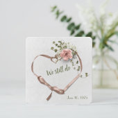 uitnodiging voor huwelijksjubileum met roos en kli (Staand voorkant)