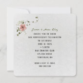 uitnodiging voor huwelijksjubileum met roos en kli (Achterkant)