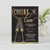 Uitnodiging voor huwelijksjubileum, nepschittering (Staand voorkant)