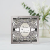 Uitnodiging voor huwelijksjubileumfeest (Staand voorkant)