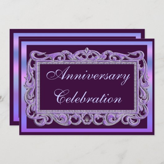 Uitnodiging voor huwelijksjubileumfeest (Voorkant / Achterkant)