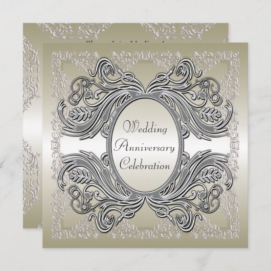 Uitnodiging voor huwelijksjubileumfeest (Voorkant / Achterkant)