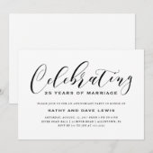 Uitnodiging voor huwelijksjubileumfeest (Voorkant / Achterkant)
