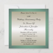 Uitnodiging voor huwelijksjubileumfeest (Achterkant)