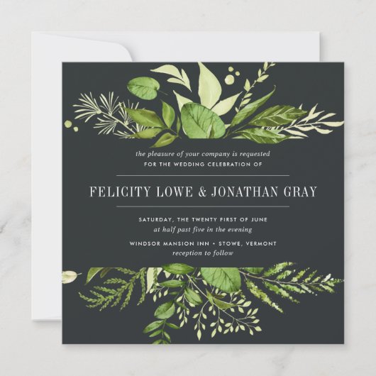 Uitnodiging voor huwelijksnacht | Vierkant (Voorkant)