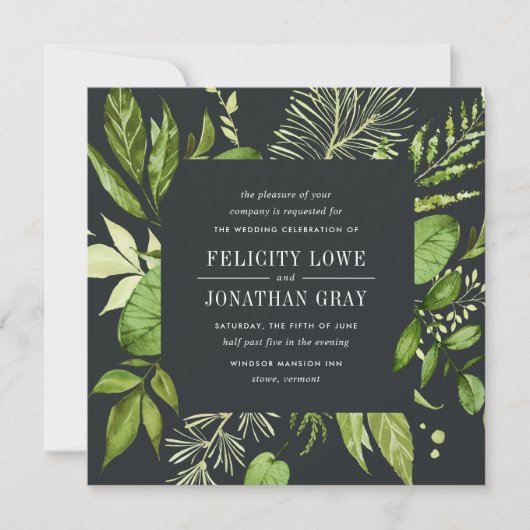 Uitnodiging voor huwelijksnacht | Vierkant (Voorkant)