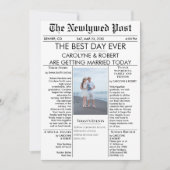 Uitnodiging voor huwelijksprogramma voor kranten (Voorkant)