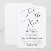 Uitnodiging voor Huwelijksreceptie 'Knoop Aangetro (Voorkant / Achterkant)