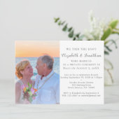 Uitnodiging voor Huwelijksreceptie 'We Knoopte de  (Staand voorkant)