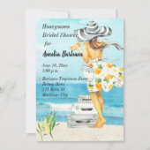 Uitnodiging voor huwelijksreis bruidsdouche (Voorkant)