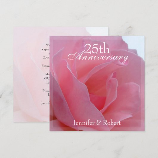 Uitnodiging voor huwelijksverjaardag (Voorkant / Achterkant)