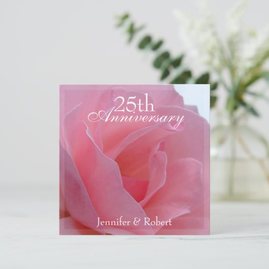 Uitnodiging voor huwelijksverjaardag (Staand voorkant)