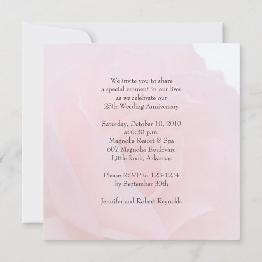 Uitnodiging voor huwelijksverjaardag (Achterkant)