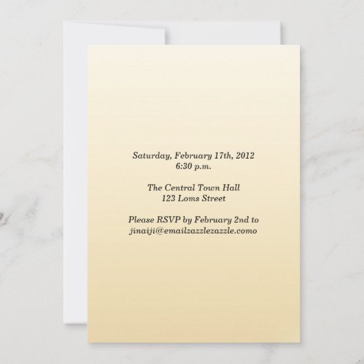 uitnodiging voor huwelijksverjaardag elegant en kl (Achterkant)