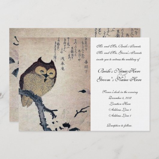  uitnodiging voor huwelijksweddenschappen (Voorkant / Achterkant)