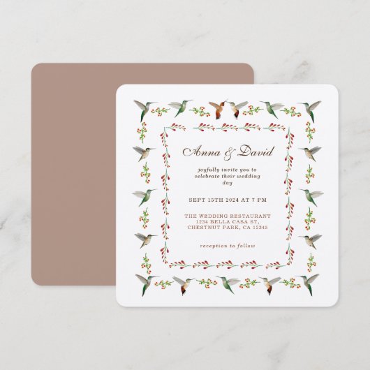 Uitnodiging voor huwelijkswedstrijd (Voorkant / Achterkant)