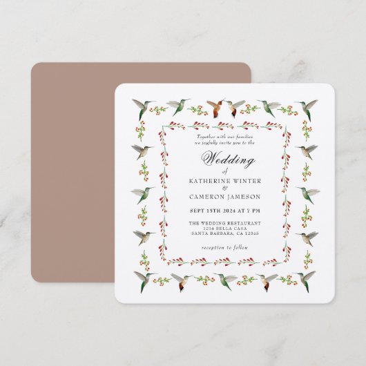 Uitnodiging voor huwelijkswedstrijd (Voorkant / Achterkant)