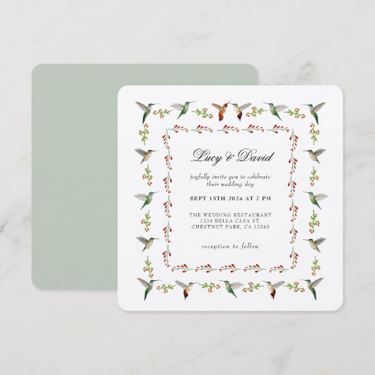 Uitnodiging voor huwelijkswedstrijd (Voorkant / Achterkant)