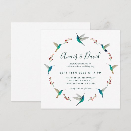 Uitnodiging voor huwelijkswedstrijd (Voorkant / Achterkant)