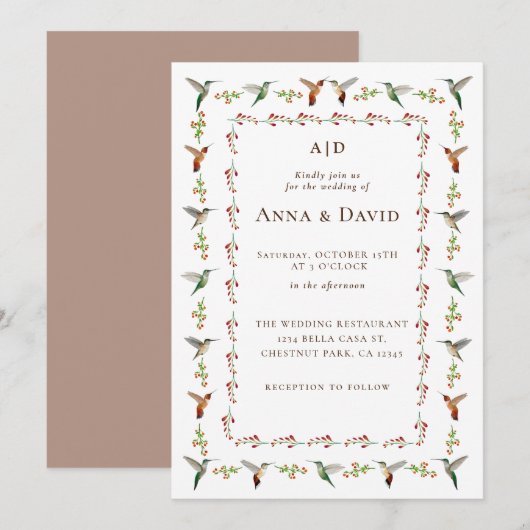 Uitnodiging voor huwelijkswedstrijd (Voorkant / Achterkant)