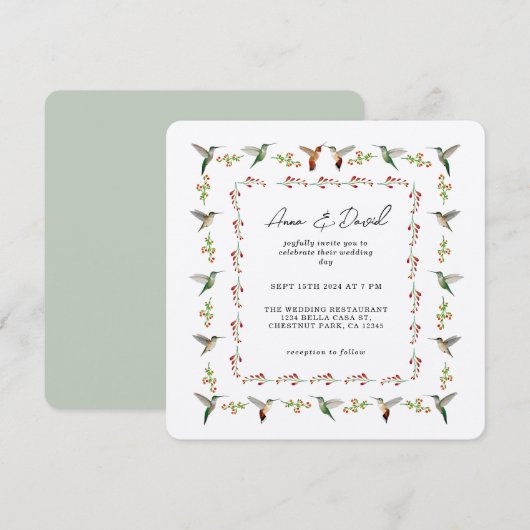 Uitnodiging voor huwelijkswedstrijd (Voorkant / Achterkant)