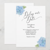 Uitnodiging voor Hydrangea Bloemstuk 'Ons Datum Ui (Voorkant / Achterkant)
