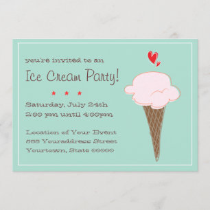 Uitnodiging voor Ice Cream Party