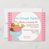 Uitnodiging voor Ice Cream Party (Voorkant)