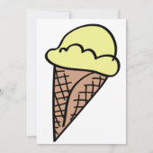 Uitnodiging voor Ice Cream Party (Achterkant)