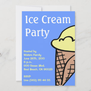 Uitnodiging voor Ice Cream Party