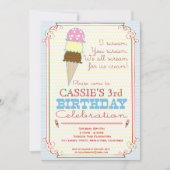 Uitnodiging voor Ice Cream Party (Voorkant)