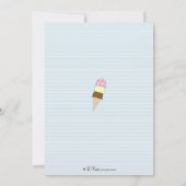 Uitnodiging voor Ice Cream Party (Achterkant)