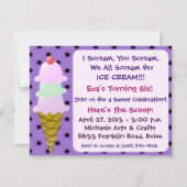 Uitnodiging voor Ice Cream Party (Voorkant)