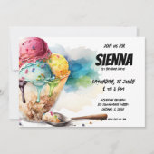 Uitnodiging voor Ice Cream Party (Voorkant)